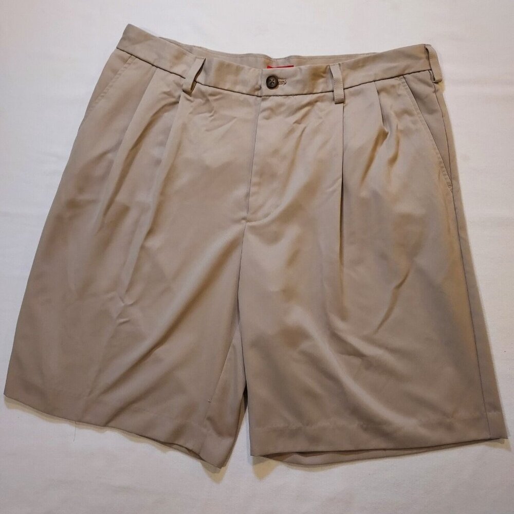 Men's IZOD Khaki Dress Golf Shorts Sz 36